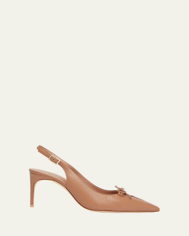 Hedy Nappa Leather Pointed Slingback Pumps